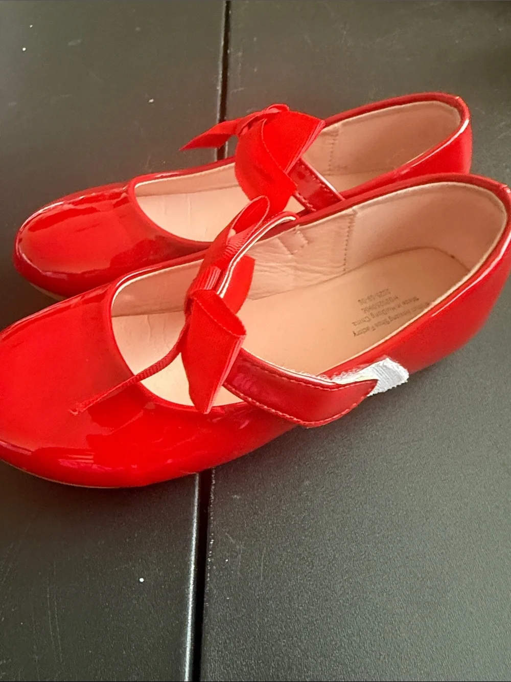 Girls' Red Patent Bow Mary Jane Kids Shoes